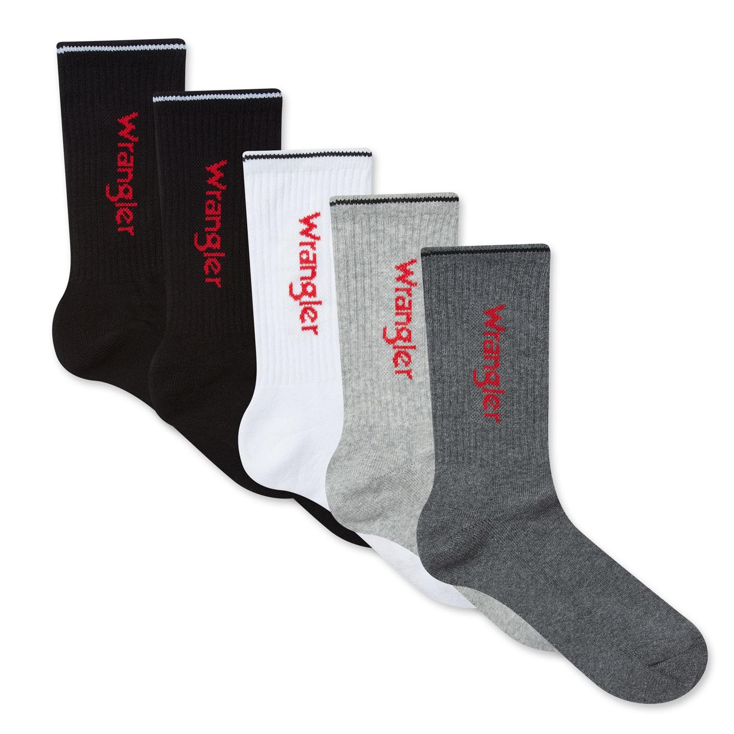 Wrangler Men’s Cushioned Sport Socks | Pack of 5 Running Socks for Men | Breatha