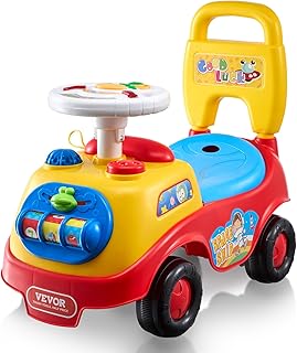 VEVOR Ride On Push Car for Toddlers, Ages 19+ Months, Ride Racer, Sit to Stand Toddler Ride On Toy, Kids Ride On Car with Music Steering, Horn & Under Seat Storage, Ride On Toy for Boys Girls,