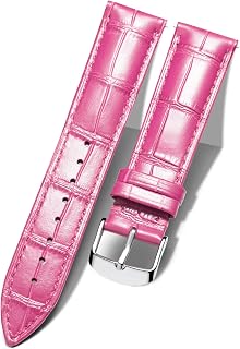 BINLUN Leather Watch Strap 10mm-24mm Crocodile Design Alligator Quick Release Replacement Straps for Smartwatch Men Women