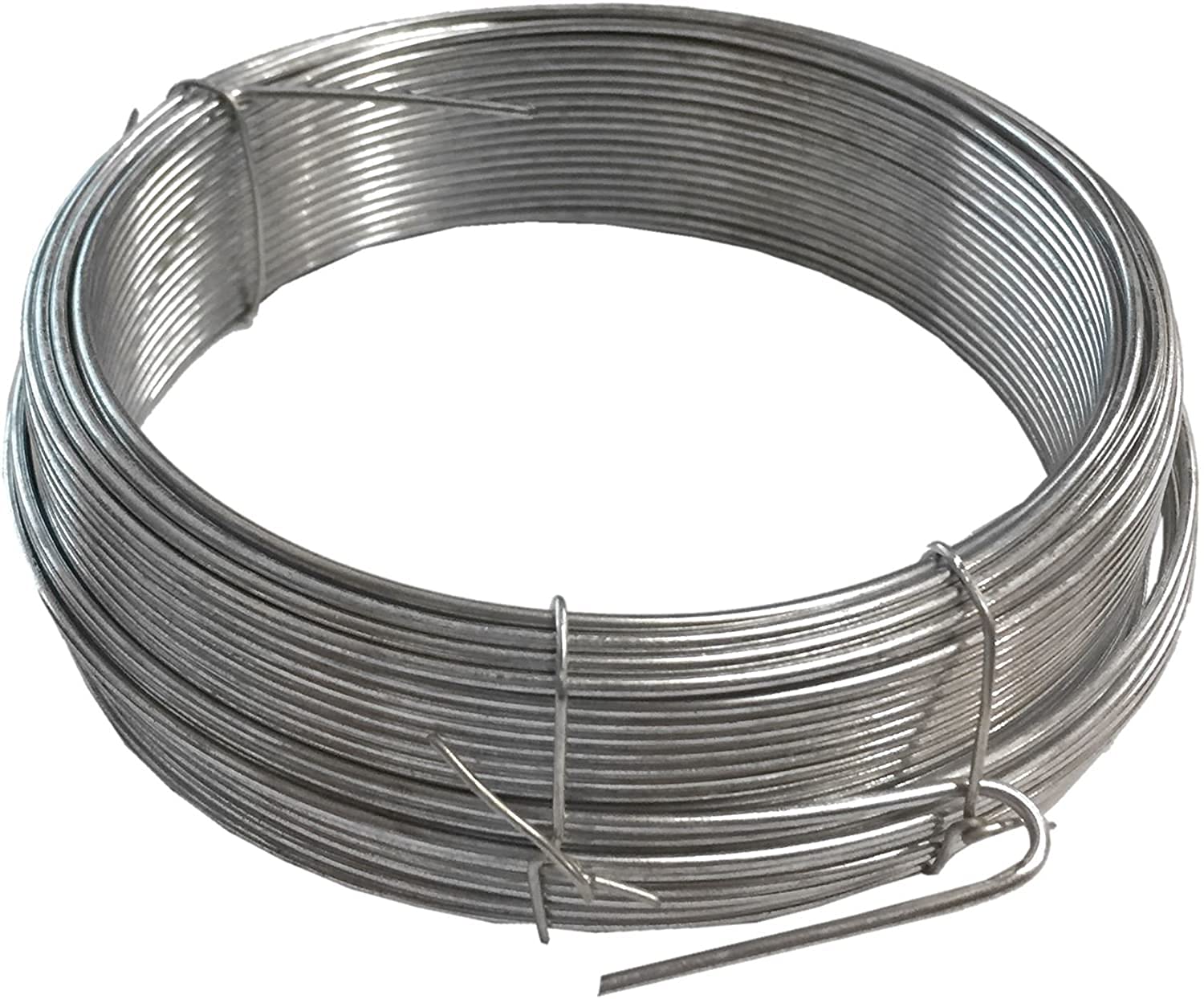 Merriway BH00327 Galvanised Garden Wire, 2mm x 20 Metres (65ft) 12 Gauge 5/64 in