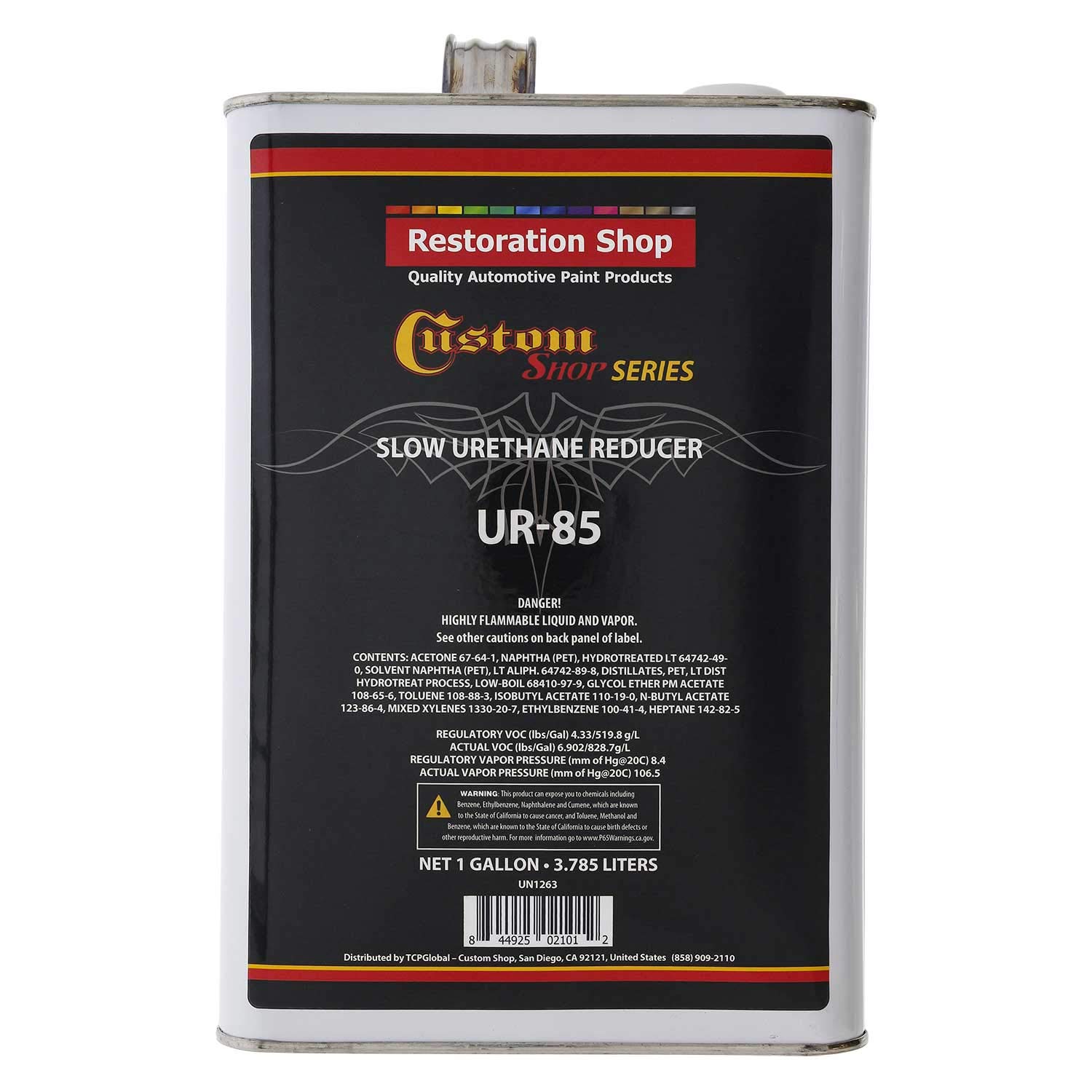 Restoration Shop UR85 Slow Urethane Reducer, Gallon - High Temperature