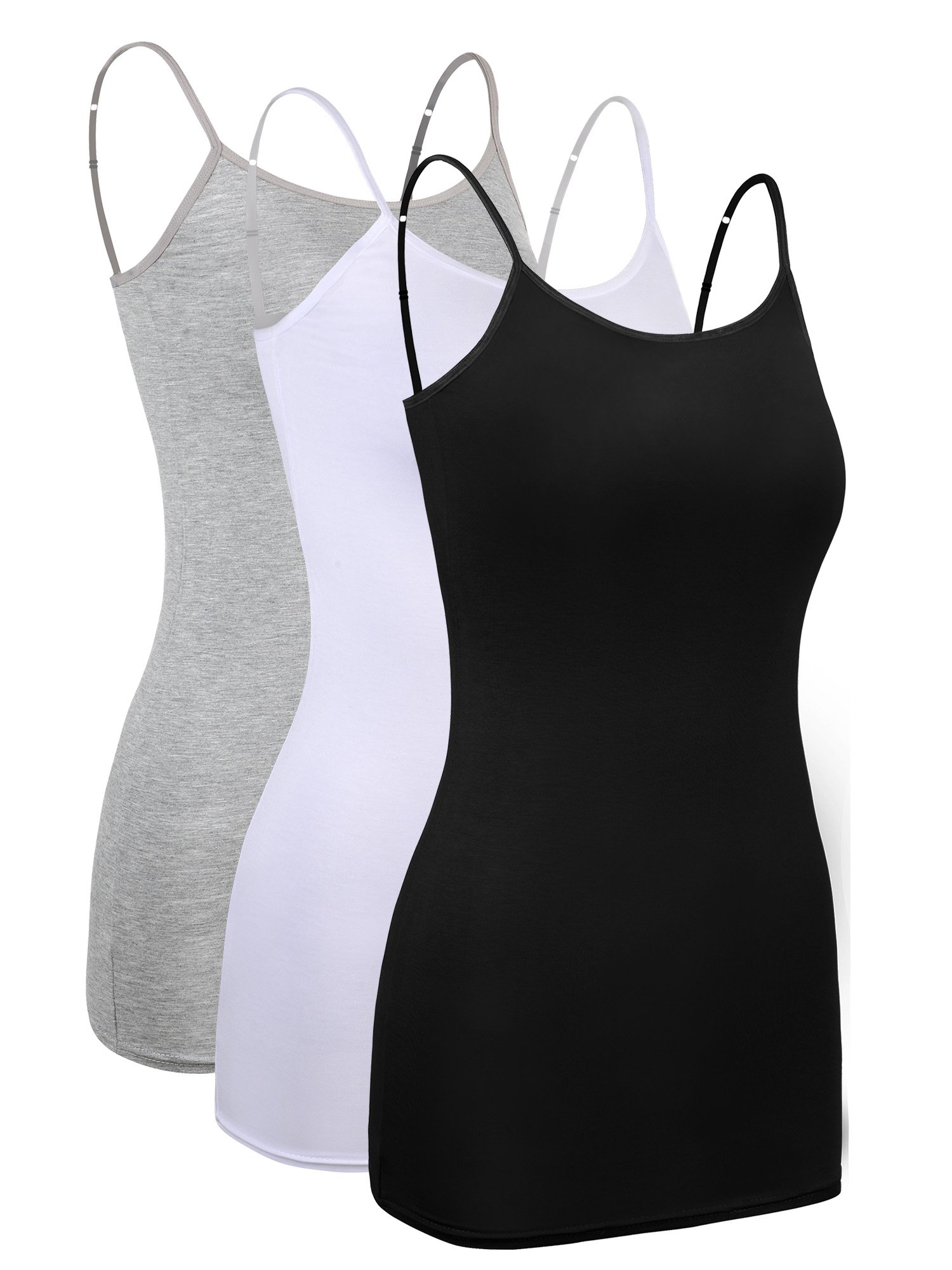 WILLBOND 3 Pieces Women's Basic Long Suspenders Adjustable Straps