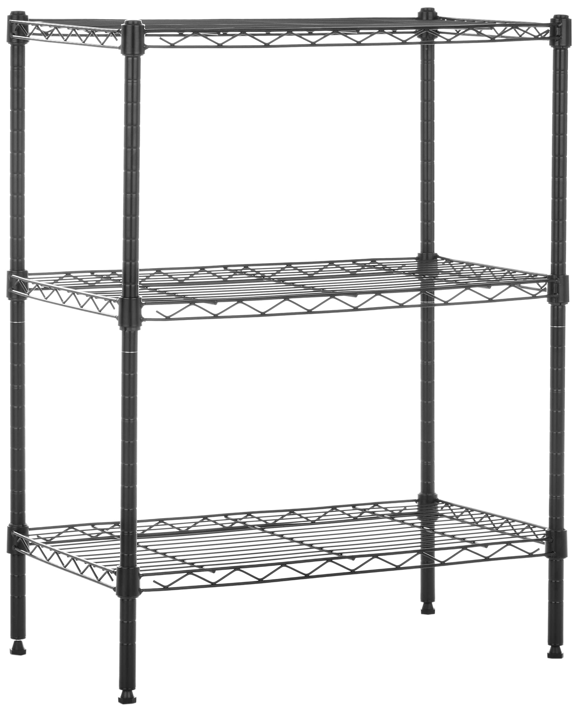 Amazon Basics 3-Shelf Adjustable Heavy Duty Steel Wire Rack Storage Shelving Org