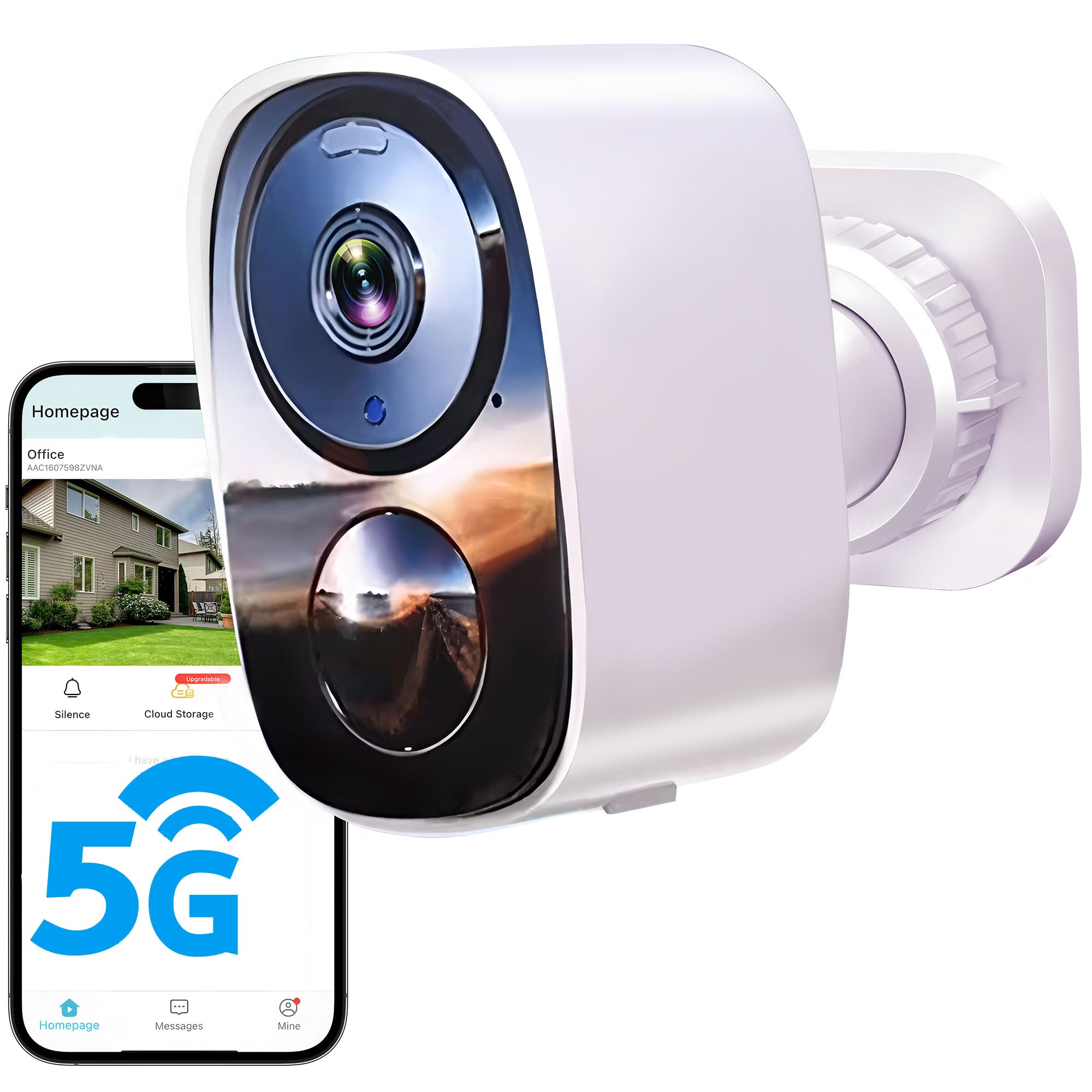 2026 Upgraded 2K Security Cameras Wireless Outdoor, Free Cloud Storage, 1-6 Mont