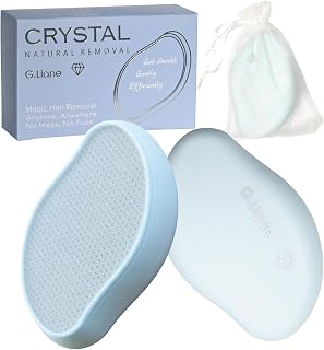Premium Crystal Hair Eraser,Painless Exfoliation Hair Removal Epilator,Nano Glass Hair Remover for Women,Natural Gentle and Efficient Shaver Trimmer on Leg Arm(Sky Blue)