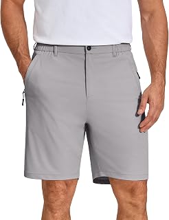 COOFANDY Men's Stretch Golf Shorts 7" Lightweight Casual Hiking Shorts Summer Athletic Work Dress Hybrid Shorts