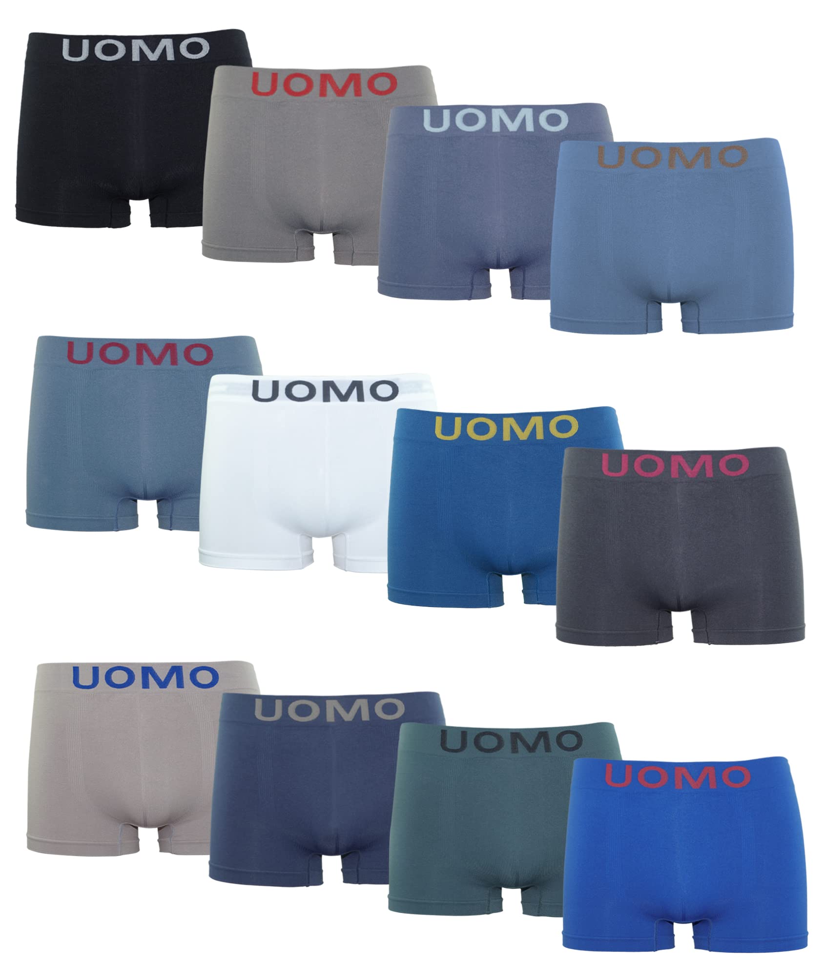 Channo Men's Soft Elastic Comfortable Seamless Nylon Boxer Shorts - Uomo Collect