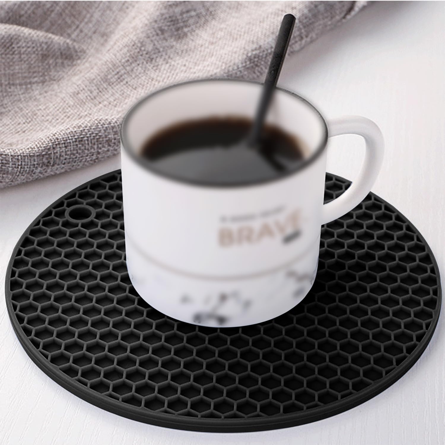 Silicone Trivet Mat Non-Slip Heat Resistant Water Resistant for Hot Pots, Pans, 
