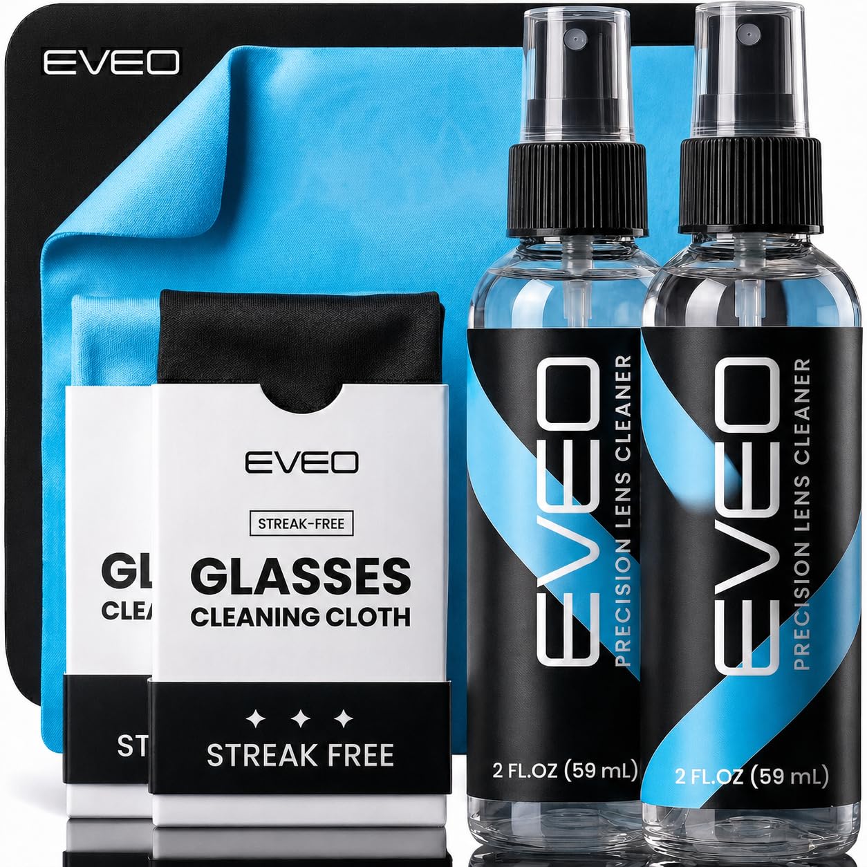 EVEO Glasses Cleaner Spray - Eyeglass Cleaner Lens Cleaner No Streaks Technology