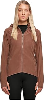 Urban Classics Damen Polar Fleece Zip Hoody – Regular Fit Kapuzenjacke im warmen Fleece Style mit Reißverschluss für Freizeit, Alltag & Streetwear