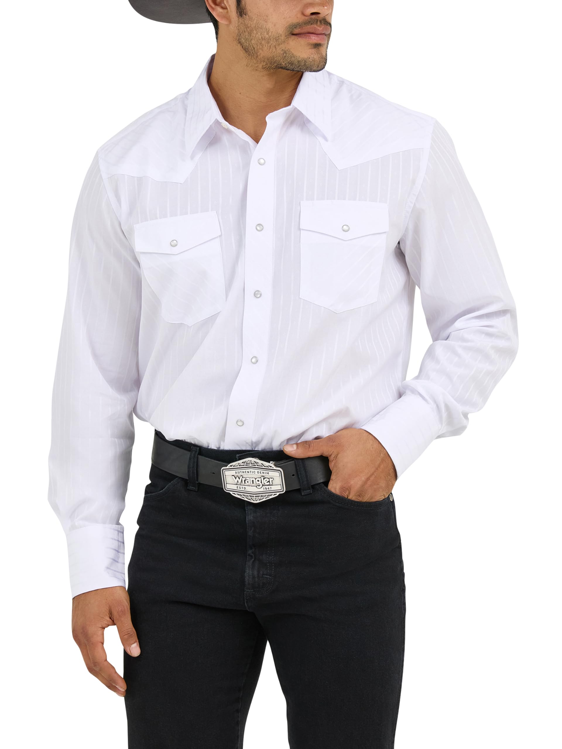 Wrangler Sport Western Men's Long-Sleeved Shirt with Two Pockets