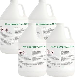 99.9% Pure Isopropyl Alcohol, 99.9 Percent IPA 4 Gallons, USP Grade, Made in The USA (4 * 1 Gallon, 512 fl oz)