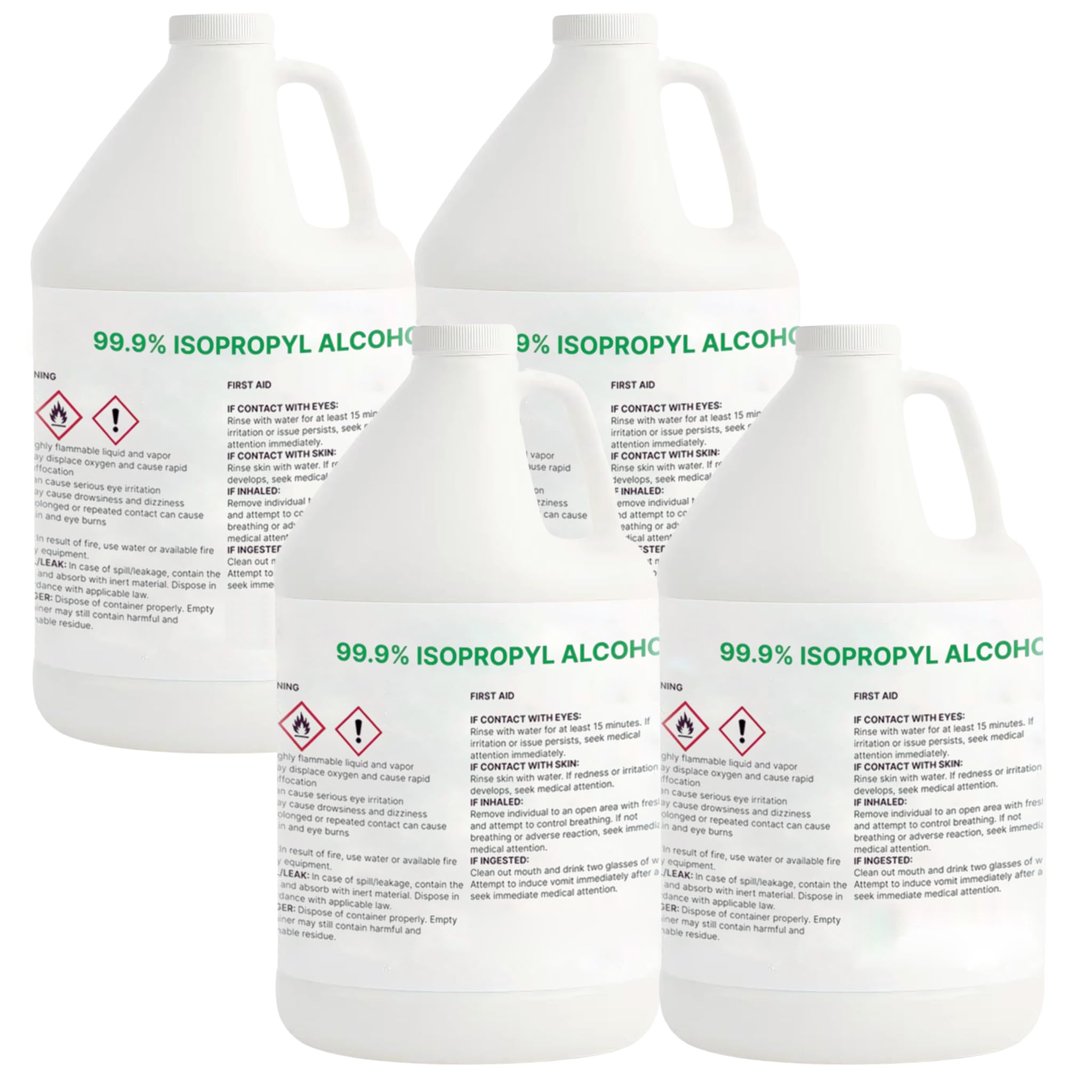 99.9% Pure Isopropyl Alcohol, 99.9 Percent IPA 4 Gallons, USP Grade, Made in The