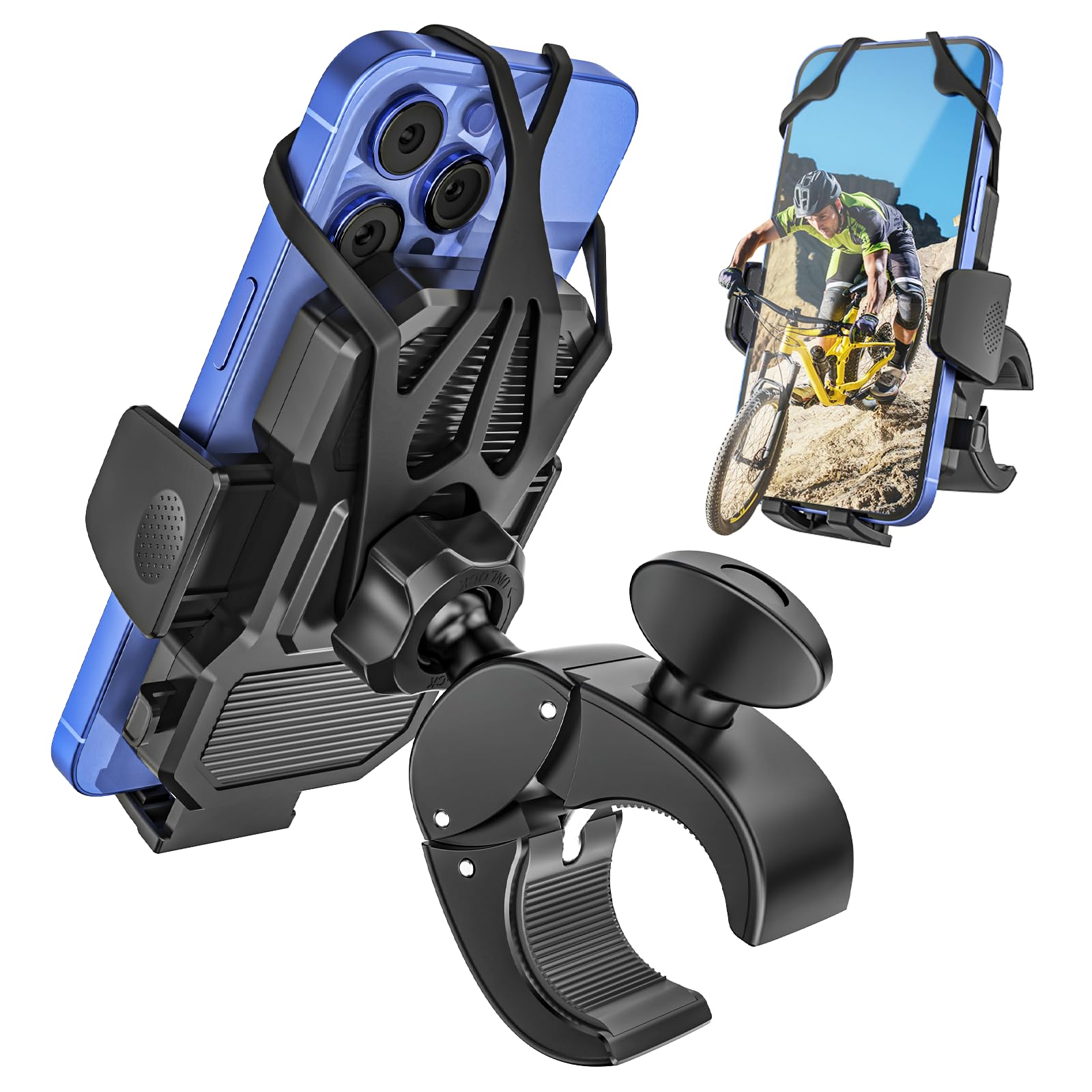 Shockproof Bike Phone Holder for Stroller, Motorcycle, Baby Stroller, Shopping C