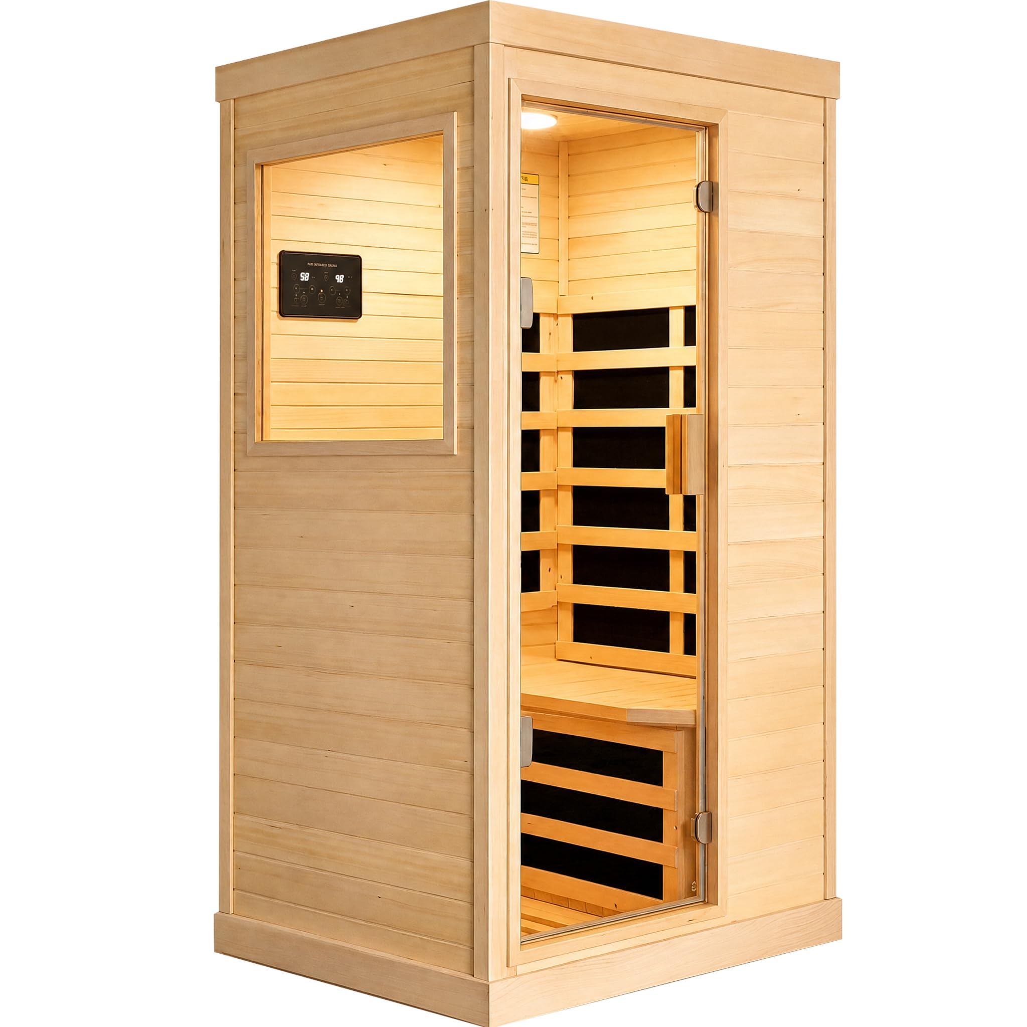 OUTEXER Sauna Far Infrared Wooden Room Home Sauna 1200W Dry Saunas | Single Pers