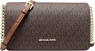 Michael Kors Women's Jet Set Medium Signature Logo Crossbody Bag (brown)