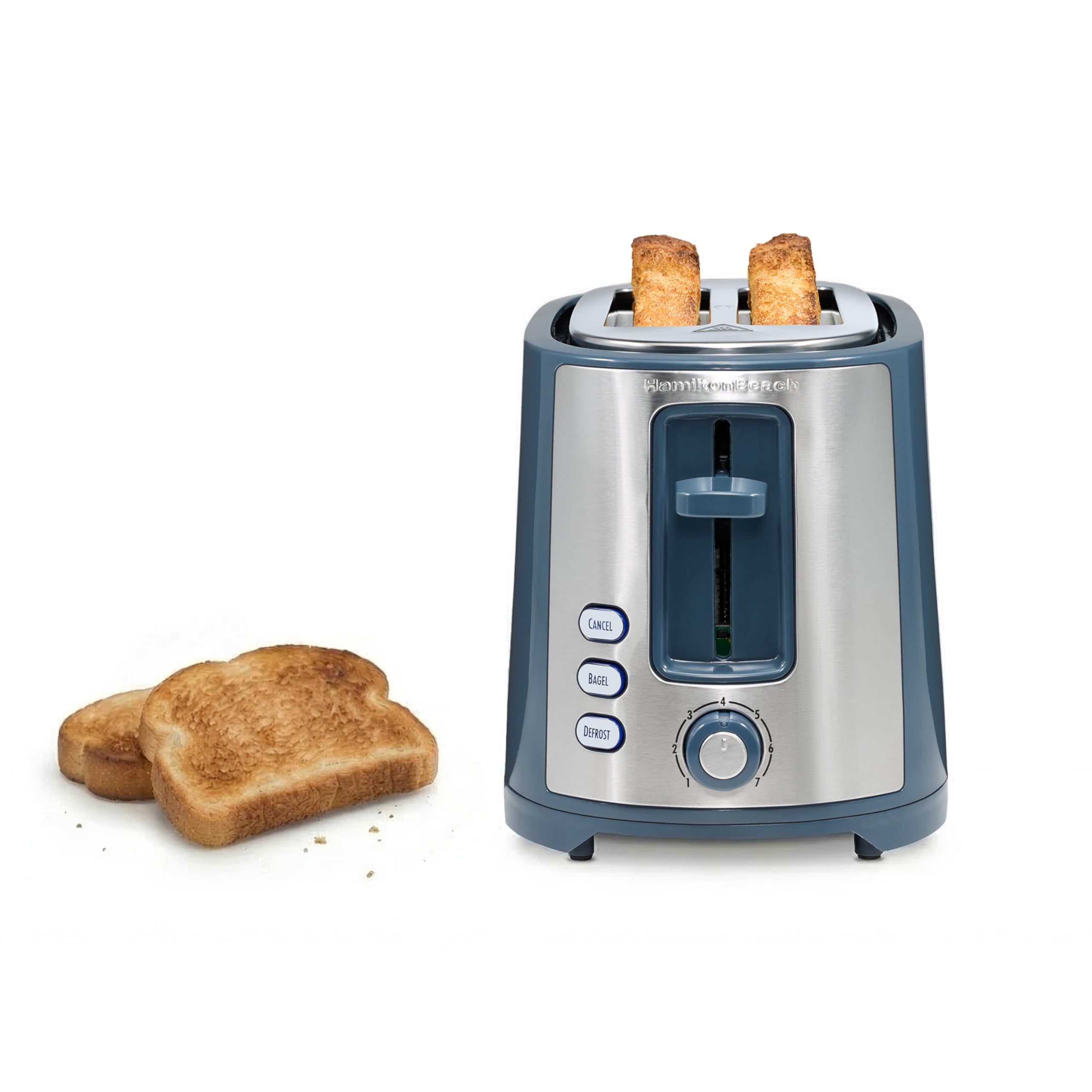 Hamilton Beach Extra-Wide Slot 2 Slice Toaster With Bagel & Defrost Buttons | Br