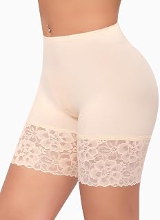 YARRCO Women's Anti-Friction Lace Under Dress Shorts Leggings Cycling Boxer Shorts High Waist Seamless Boy Shorts