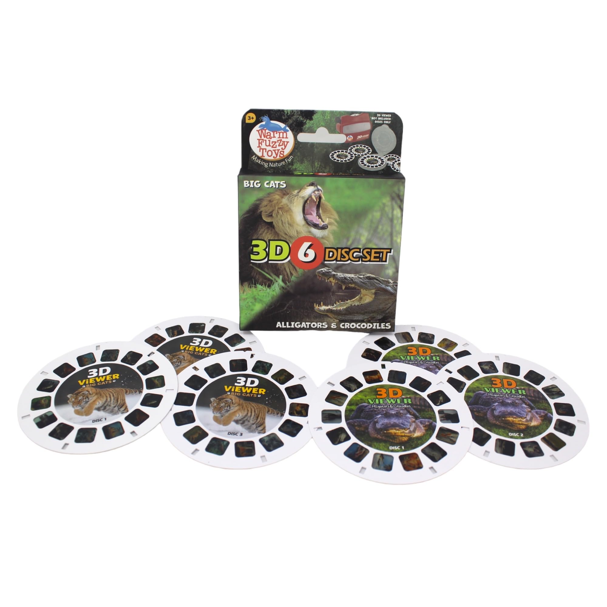 WARM FUZZY Viewfinder Reels Alligator & Big Cat | 6 Reels | Get Up Close with Al