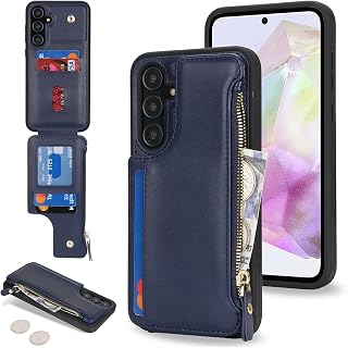Cavor for Samsung Galaxy S23 FE Case Wallet with Card Holder, Blue