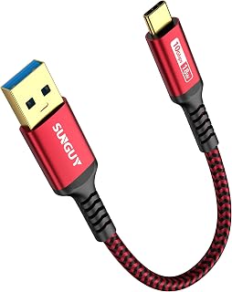 SUNGUY 10Gbps 6 inch Android Auto USB Cable, 3A USB C 3.1 Gen2 Cable Data Transfer, USB C CarPlay Cable Fast Charging Compatible with iPhone 17/16/15 Series, Samsung Galaxy S25 S24 Ultra, Pixel