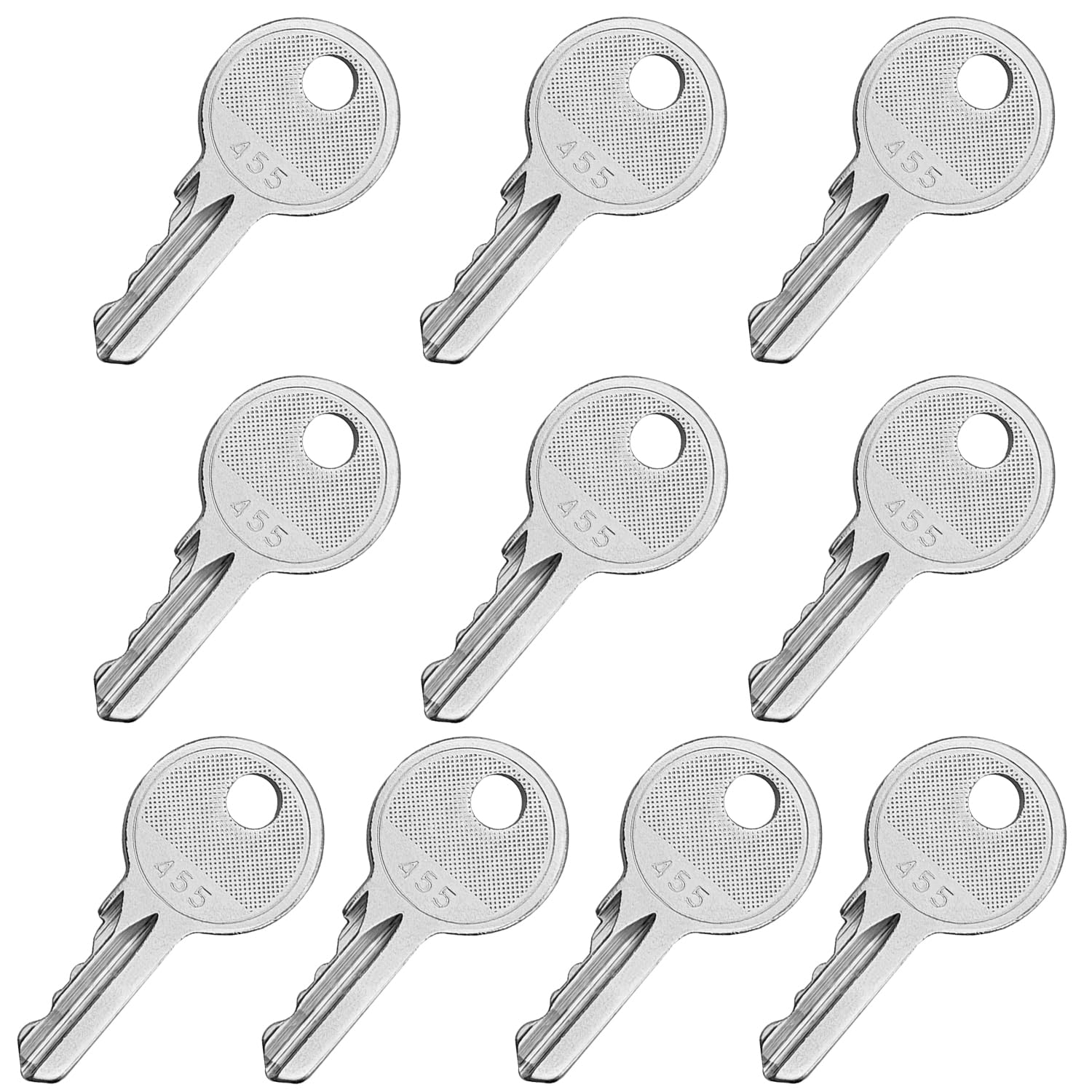 10 Pack 455 Ignition Keys, Ignition Starter Keys for Heavy Equipment Compatible 