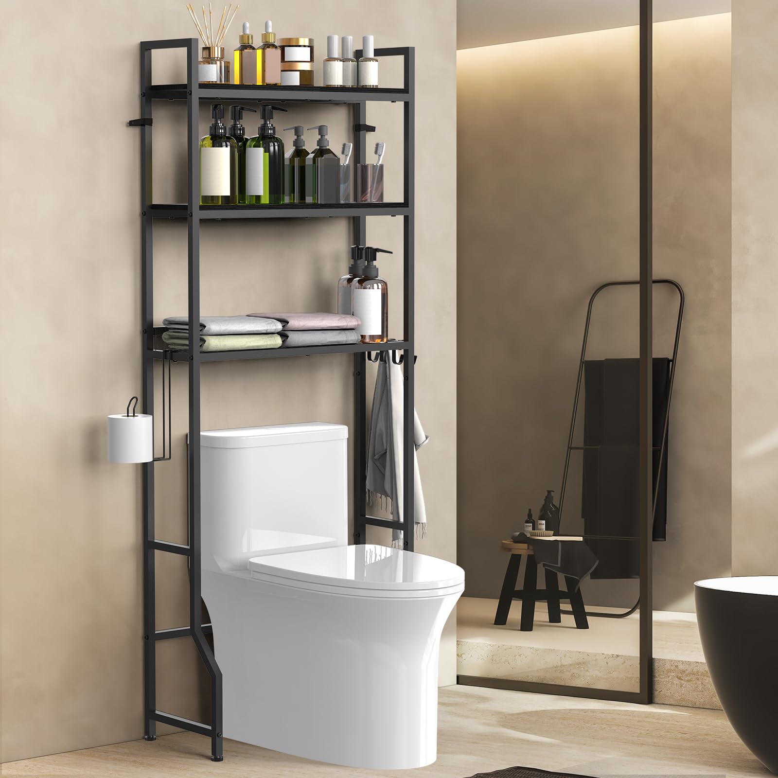 Over The Toilet Storage 3 Tier Over Toilet Bathroom Organizer | Over the Toilet 