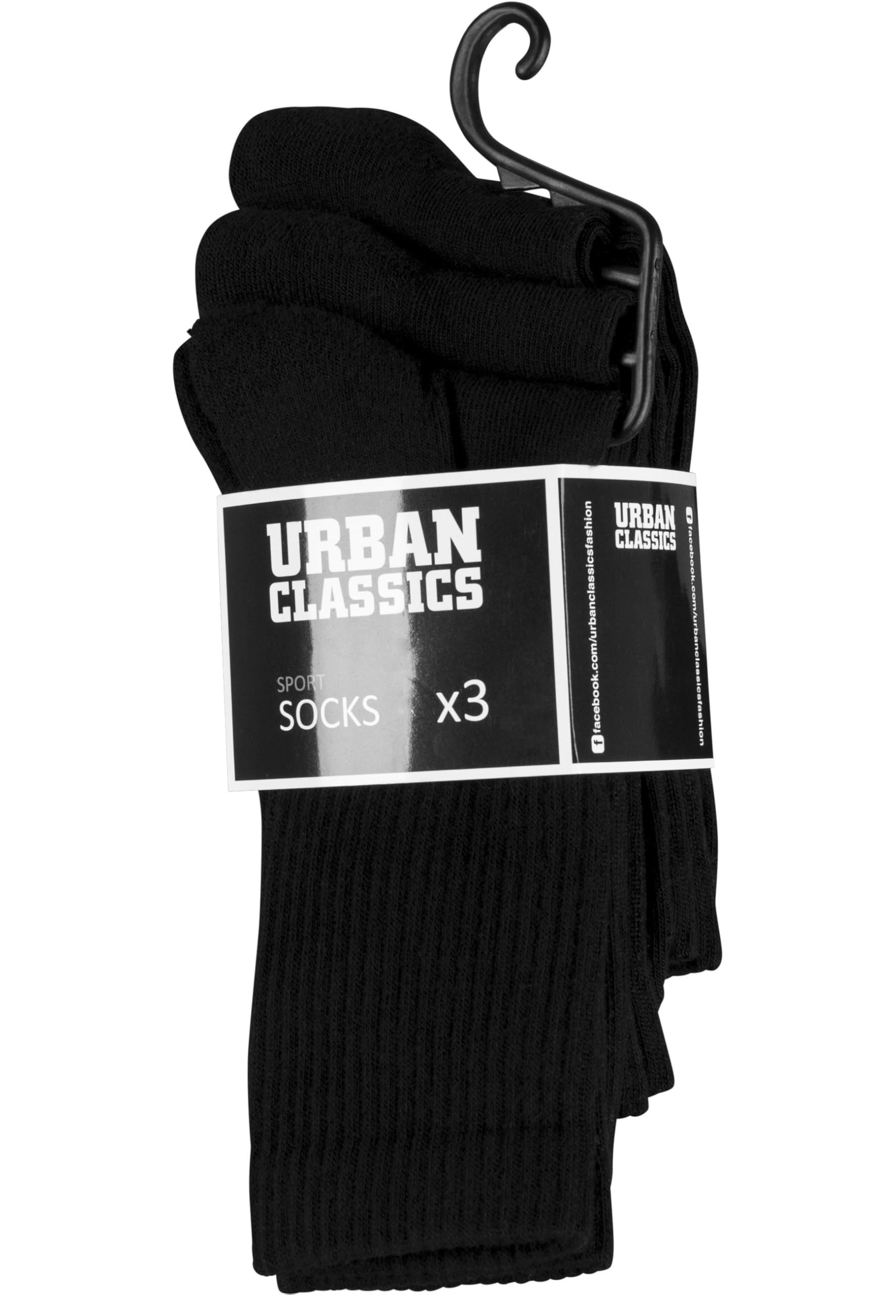 Urban Classics Sport Socks 3-Pack Men Socks Black