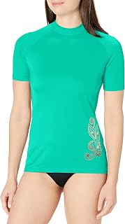 Kanu Surf Women's Marina UPF 50+ Short Sleeved Active Rashguard & Workout Top Rash Guard Shirt (Pack of 1)