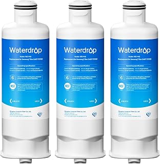 Waterdrop WD-F45 Water Filter, Replacement for Samsung® DA97-17376B, 3 Pack | Replacement for Samsung® DA97-17376B, HAF-QIN/EXP, DA97-08006C, RF28R7201SR, RF28R7351SG Refrigerator Water Filter