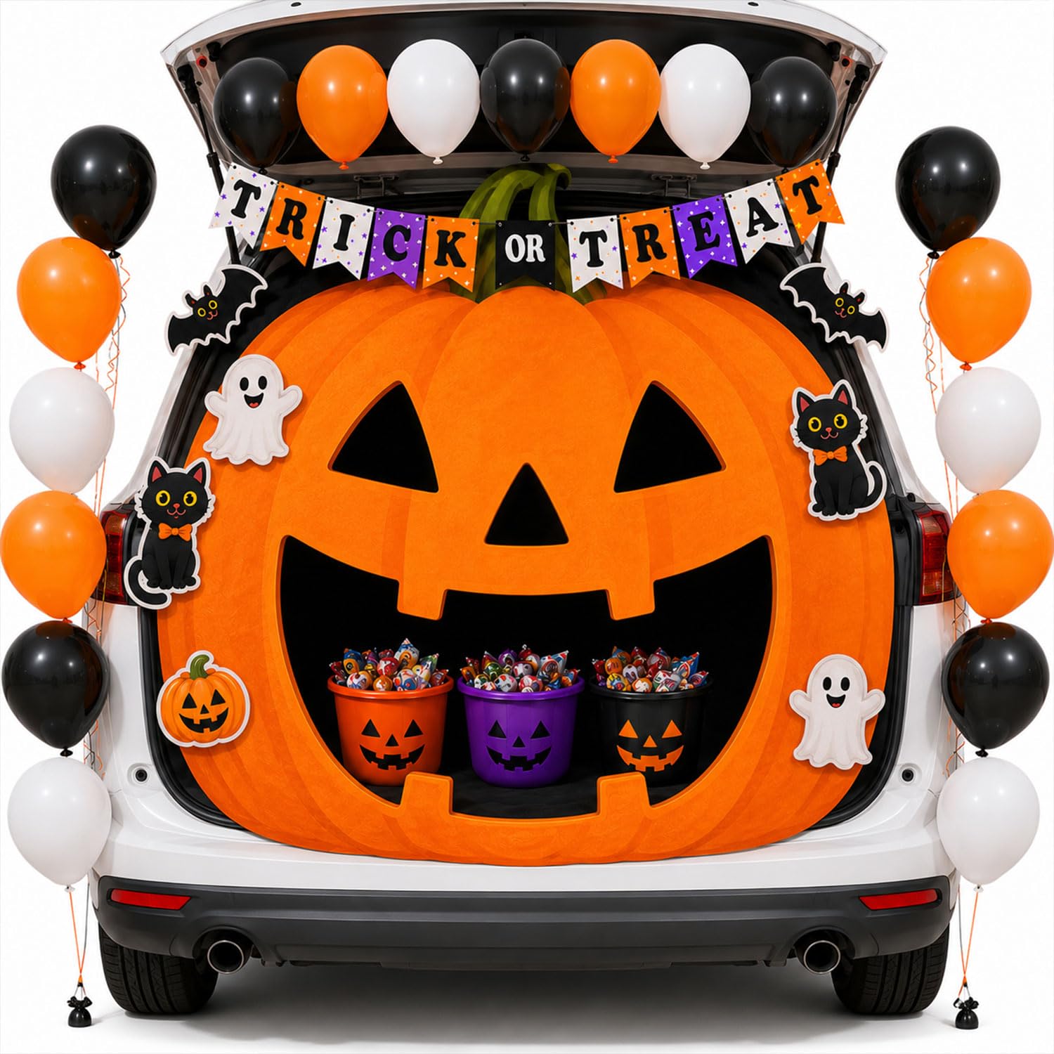 Pumpkin Trunk or Treat Car Decorations Kit, Halloween Trunk or Treat Decorations