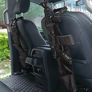 DEYACE 2PCS Gun Racks for Truck, Gun Holder for Truck with Storage Pockets | Truck Front Seat Gun Organizer,Automotive Gun Rack,for Hunting Accessories