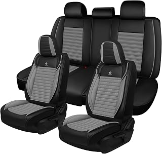 Seat Covers Fit for Mercedes-Benz G-Class 2013-2025 Premium Leather Car Seat Covers, Waterproof Non-Slip and Airbag Compatible, Fashion Car Seat Protector (Black Gray,5 Seats)