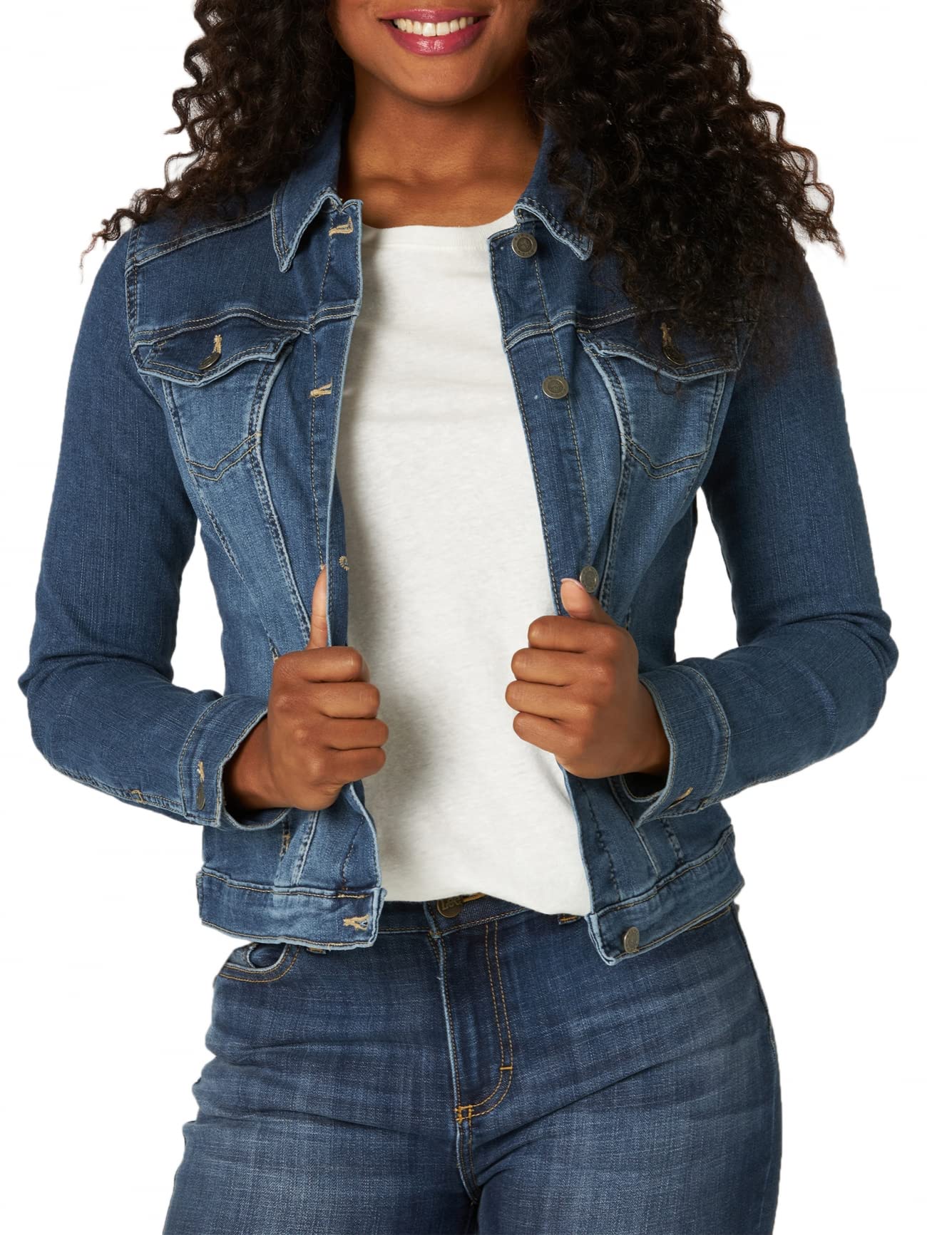 Riders by Lee Indigo Women's Denim Jacket Button-Down Shirt