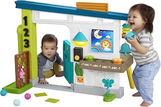 ​Fisher-Price Baby & Toddler Learning Toy Laugh & Learn Ultimate Playhouse with Smart Stages & 9 Accessories for Ages 6+ Months, Multilanguage Version