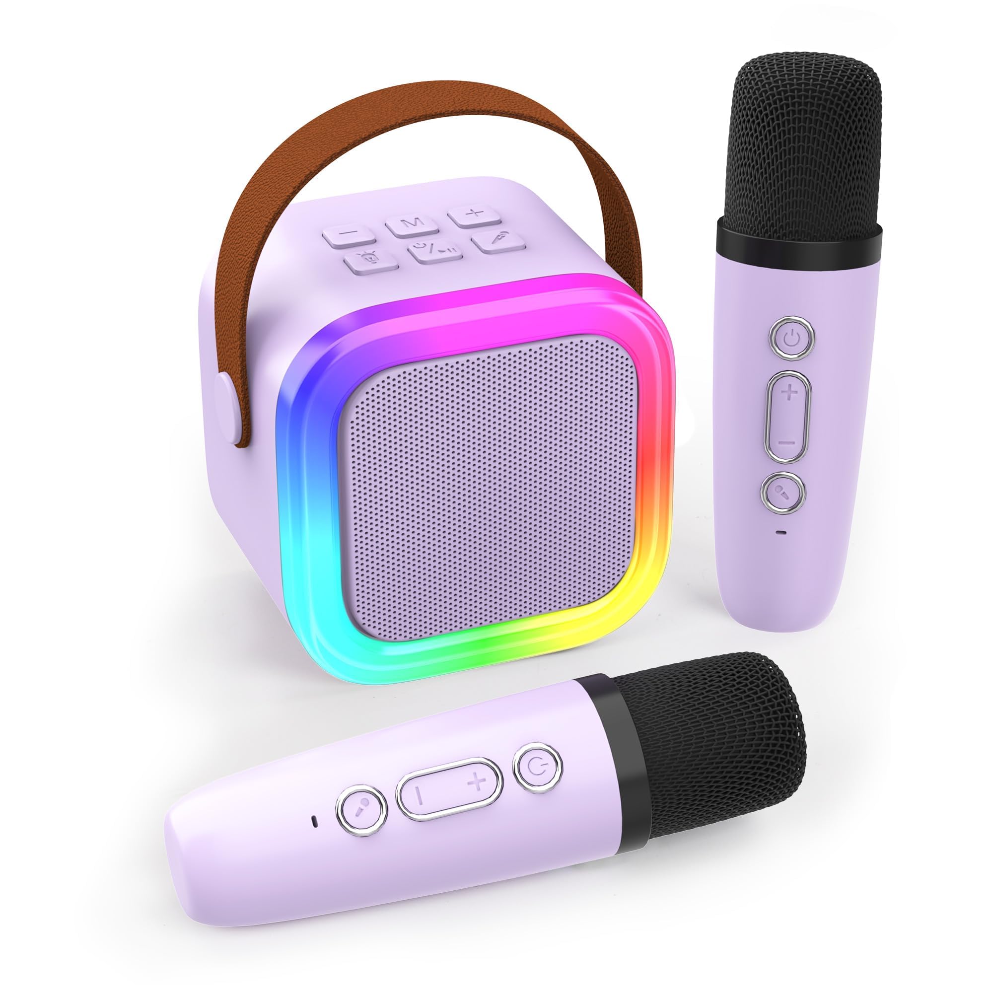 Koolcover Mini Karaoke Machine for Kids Adults, Portable Bluetooth Speaker with 