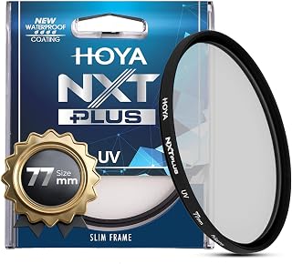 HOYA 77mm NXT Plus UV Filter Schott B270 Glass HMC Multi-Coated Waterproof | 98% Light Transmission, 10-Layer AR Coatings, Low-Profile Aluminum Frame, Stackable Front Threads, Wide-Angle Ready