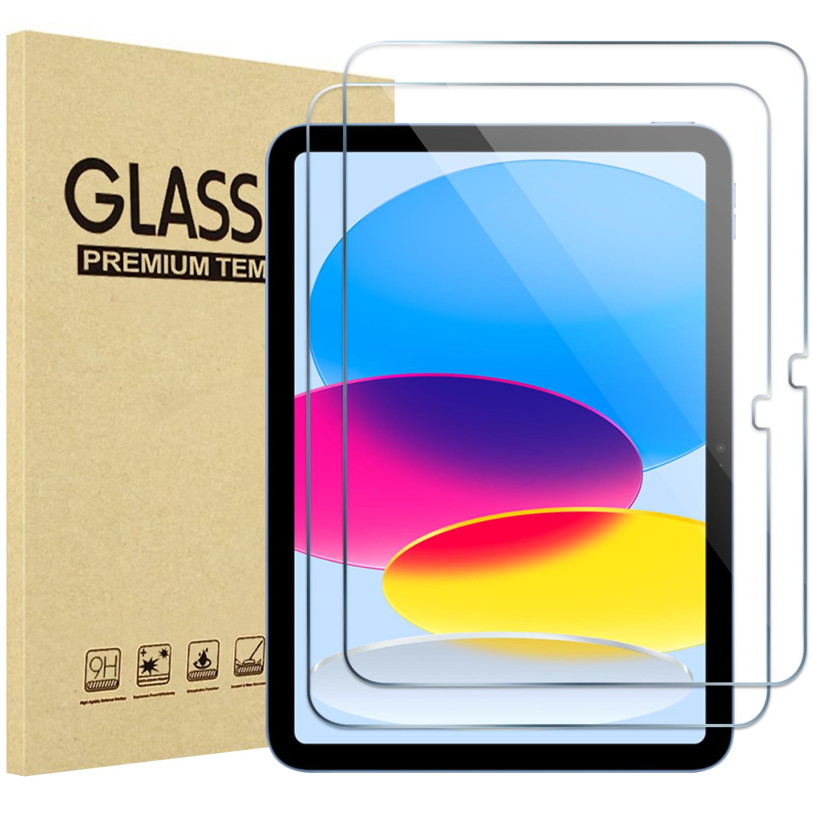 ProCase 2 Pcs Screen Protector for iPad A16 2025 11th 11" /10th 2022 10.9 | Temp