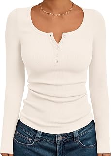 Trendy Queen Women's Trd1537 Henley Shirt (Pack of 1)