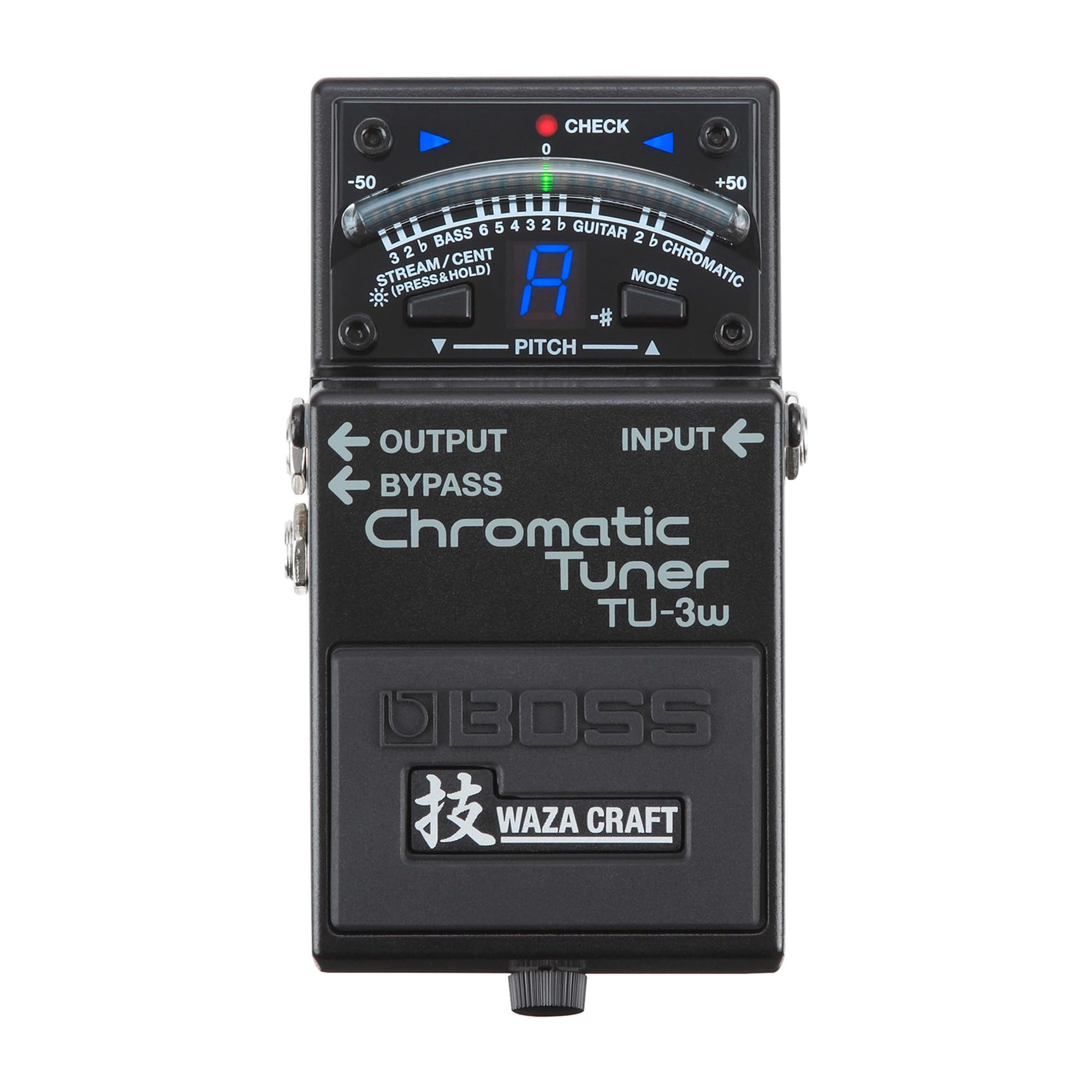 BOSS TU-3W Waza Craft Compact Chromatic Tuner | Enhanced with Waza Innovation & 