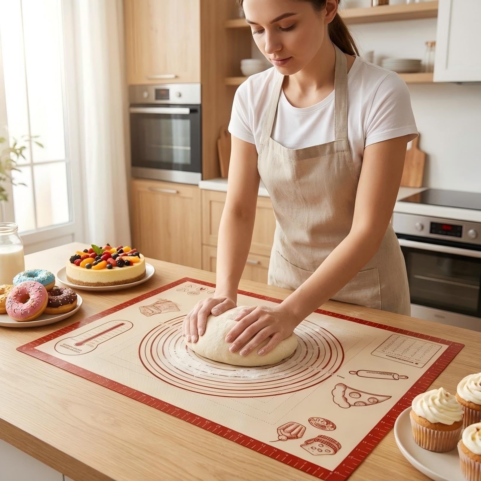 Non-slip Silicone Pastry Baking Mat 28''x 20'' Extra Large for Pastry Bread | No