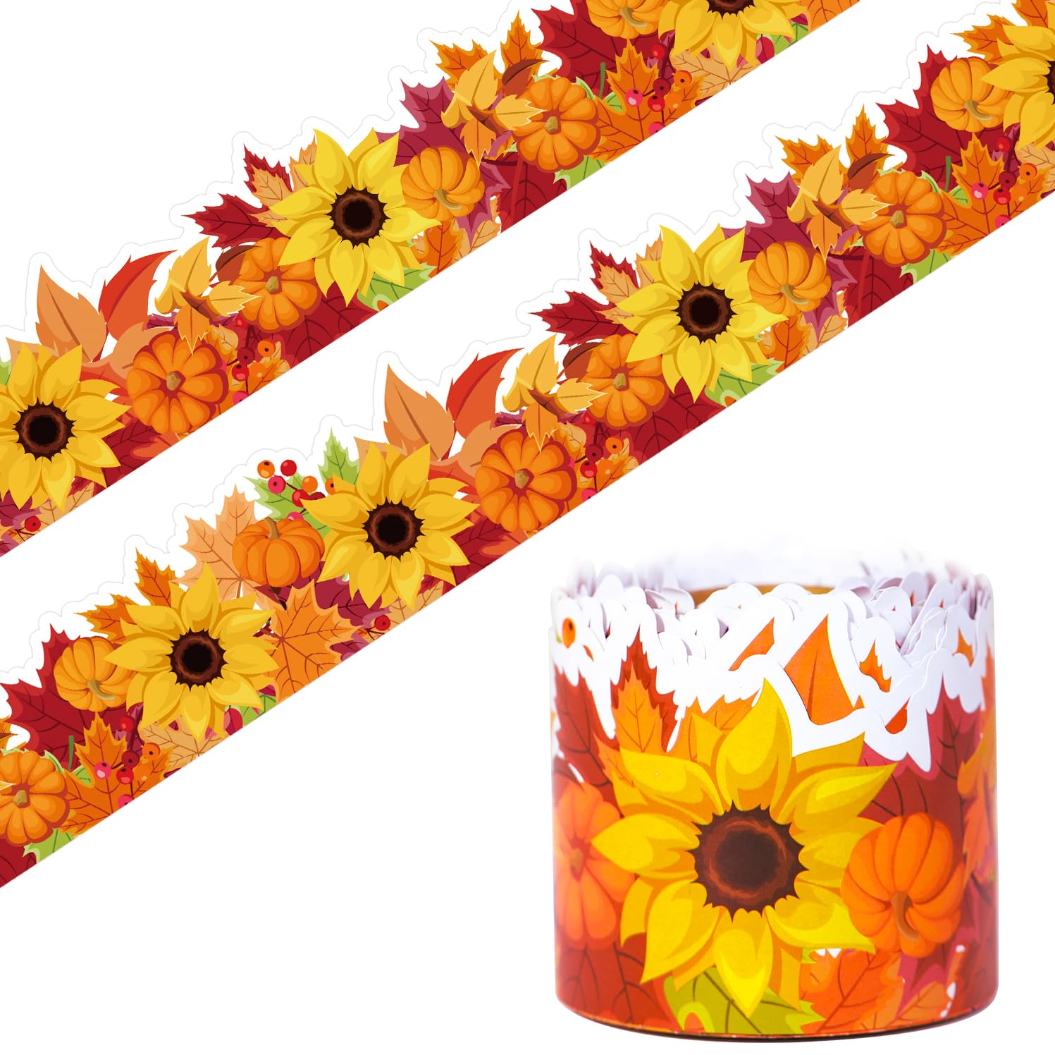 66ft Fall Bulletin Board Borders for Fall Thanksgiving Decorations | Maple Leaf 