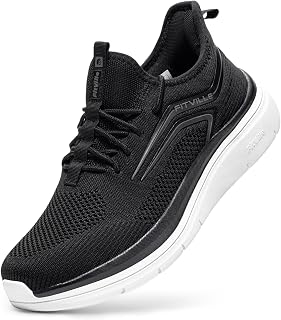 FitVille Mens Extra Wide Trainers Mesh Sneakers
