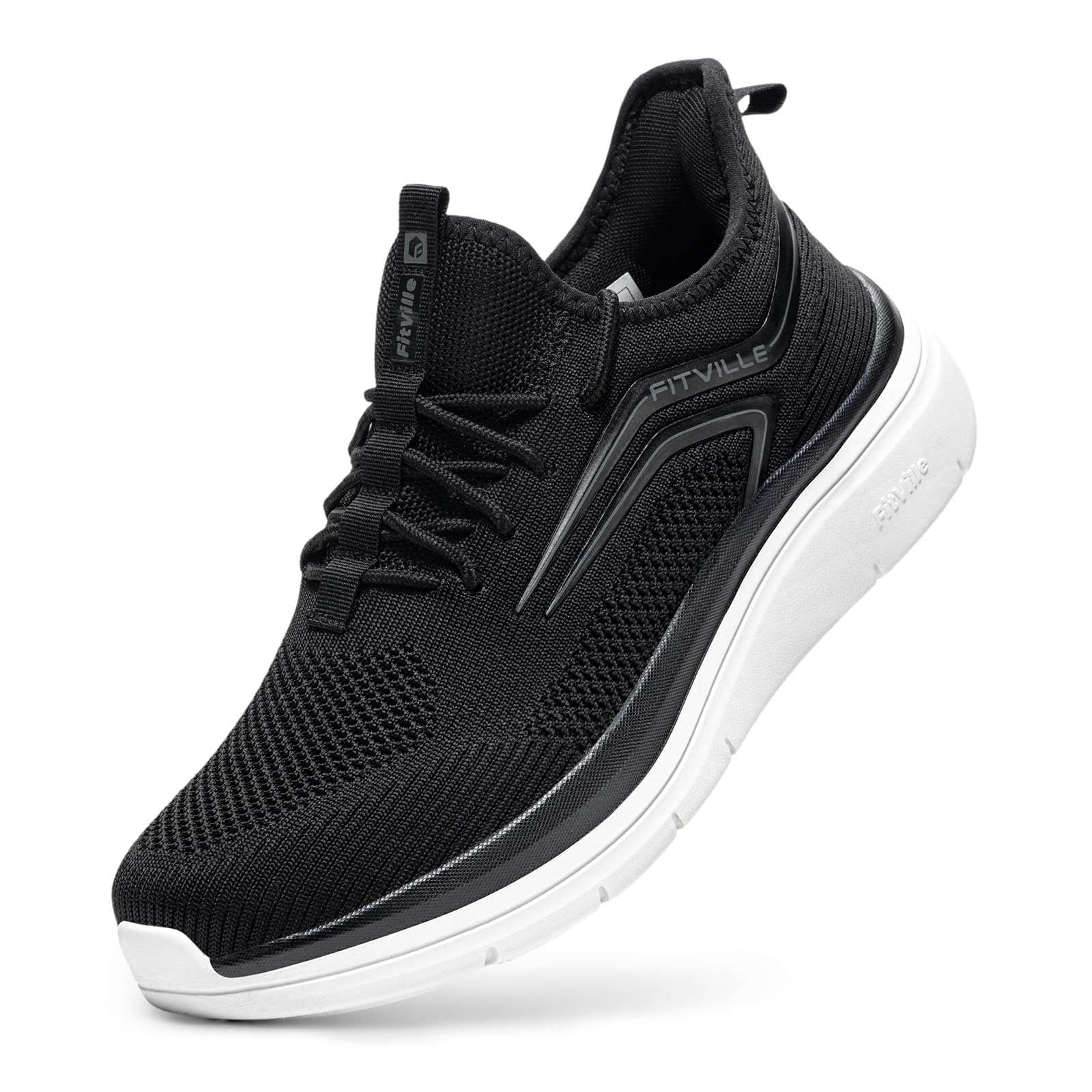 FitVille Mens Extra Wide Trainers Mesh Sneakers