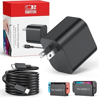 Switch 2 Charger - 60W AC Adapter for Nintendo Switch/OLED/Lite & Steam Deck/OLED, 5FT Charging Cable, Support 4K TV Dock Mode, Power Supply 20V/3A Fast Cord - Original Quality, Xbox 360 Console