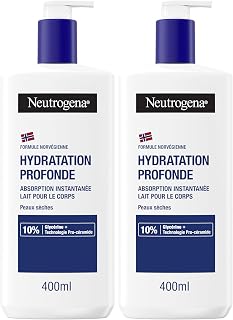 Neutrogena – Deep Hydration Body Lotion (400ml pump bottle) – Fast absorbing body lotion for dry skin – Body care with 10% glycerin and pro-ceramide technology