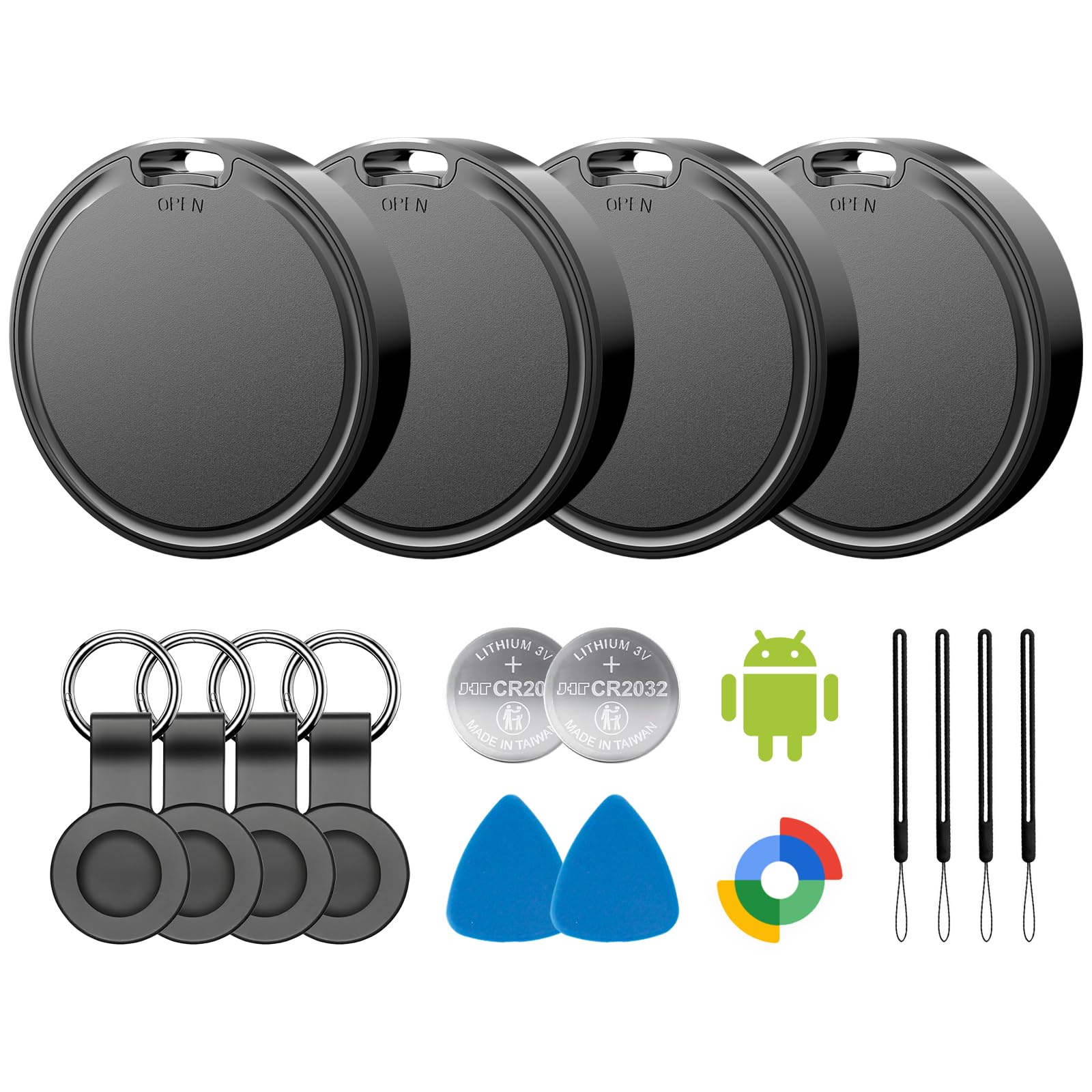 Air Tags for Android,Air Tags-4 Pack Android,Air Tracker Tags with 4 Case,2 Year