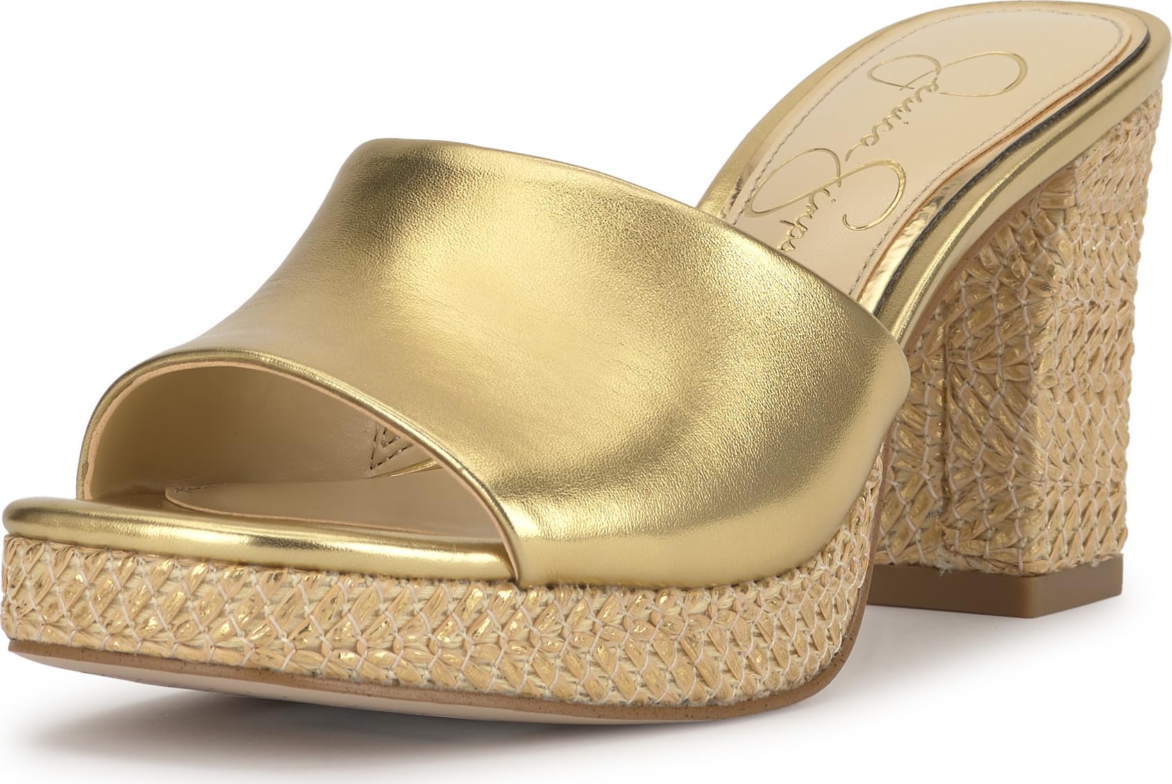 Jessica Simpson womens Elyzza Slip on Platform Sandal Heeled Sandal
