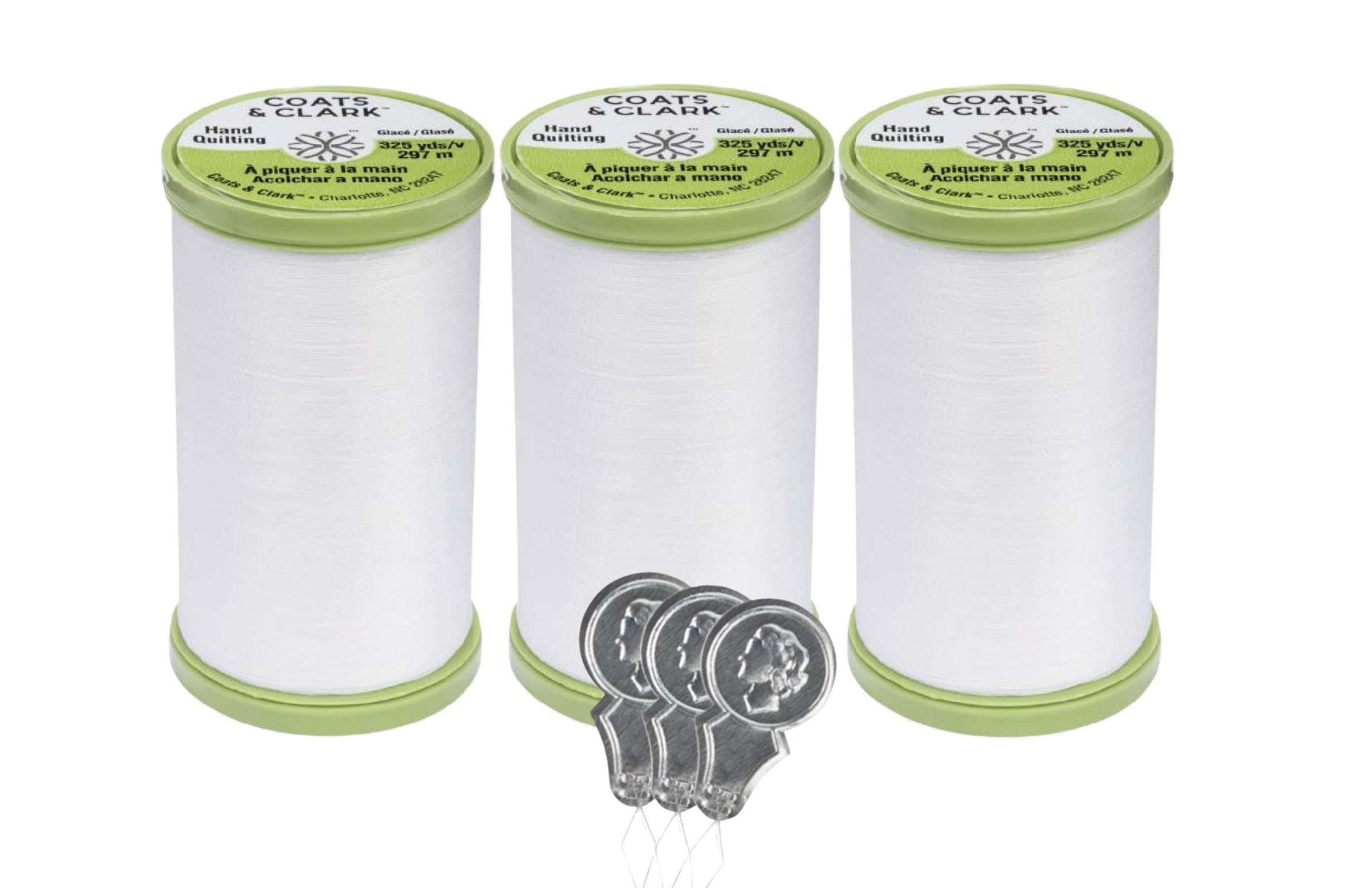 Coats &amp; Clark Hand Quilting Sewing Thread Cotton Covered Polyester 325 Yards