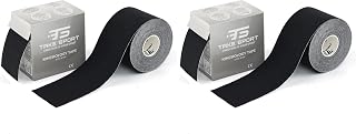 TS TAKE SPORT Kinesio Tape, Nastro Kinesiologico Elastico 5x5m, 95% Cotone 5% Spandex, per Taping Kinesiologico e Neuromuscolare, 1 Rotolo, Resistente ad Acqua e Sudore (Confezione da 2)